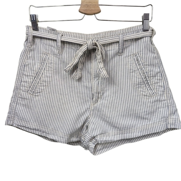 AE High Rise Railroad Stripe Shorts Sz 6 - Picture 1 of 13
